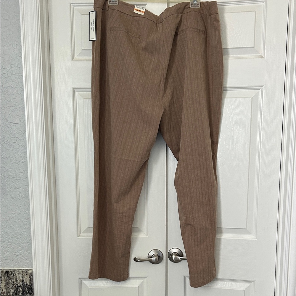 Dockers Women's Brown Pinstripe Trousers